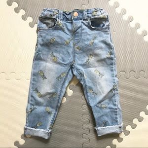 Zara Pineapple Jeans
